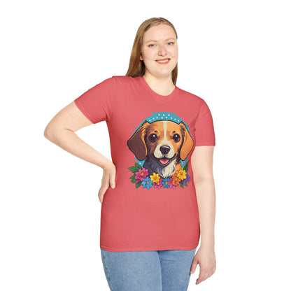 Dog Shirt Unisex Animal Tee Softstyle Cotton Ring Spun Comfort