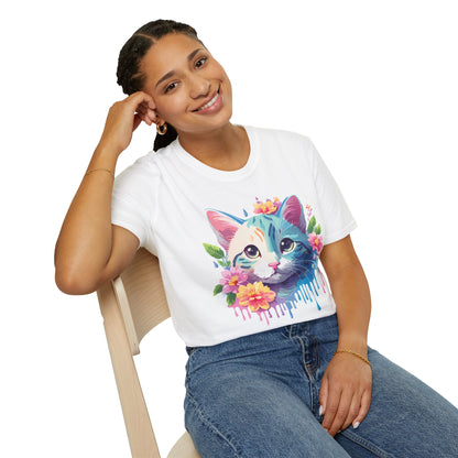Cat Shirt Unisex Cat Lover Tee Premium Gildan Softstyle 64000 Lightweight