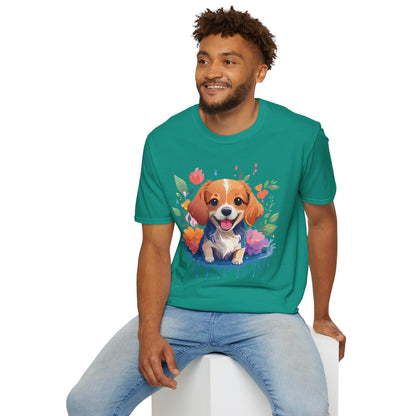 Dog Shirt Animal Print Tee Unisex Gildan Softstyle 64000 Cotton Tee
