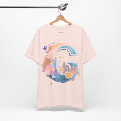 Natural Cotton Tee Shirt - Letters Collection - G Printify