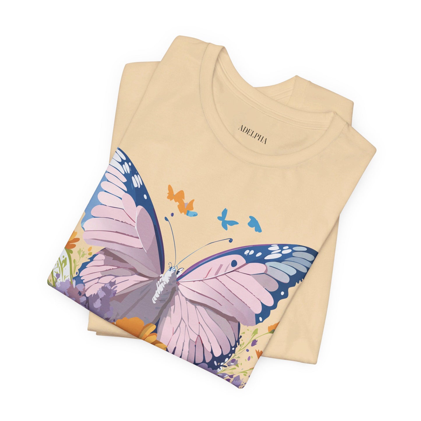 T-shirt en coton naturel avec papillon