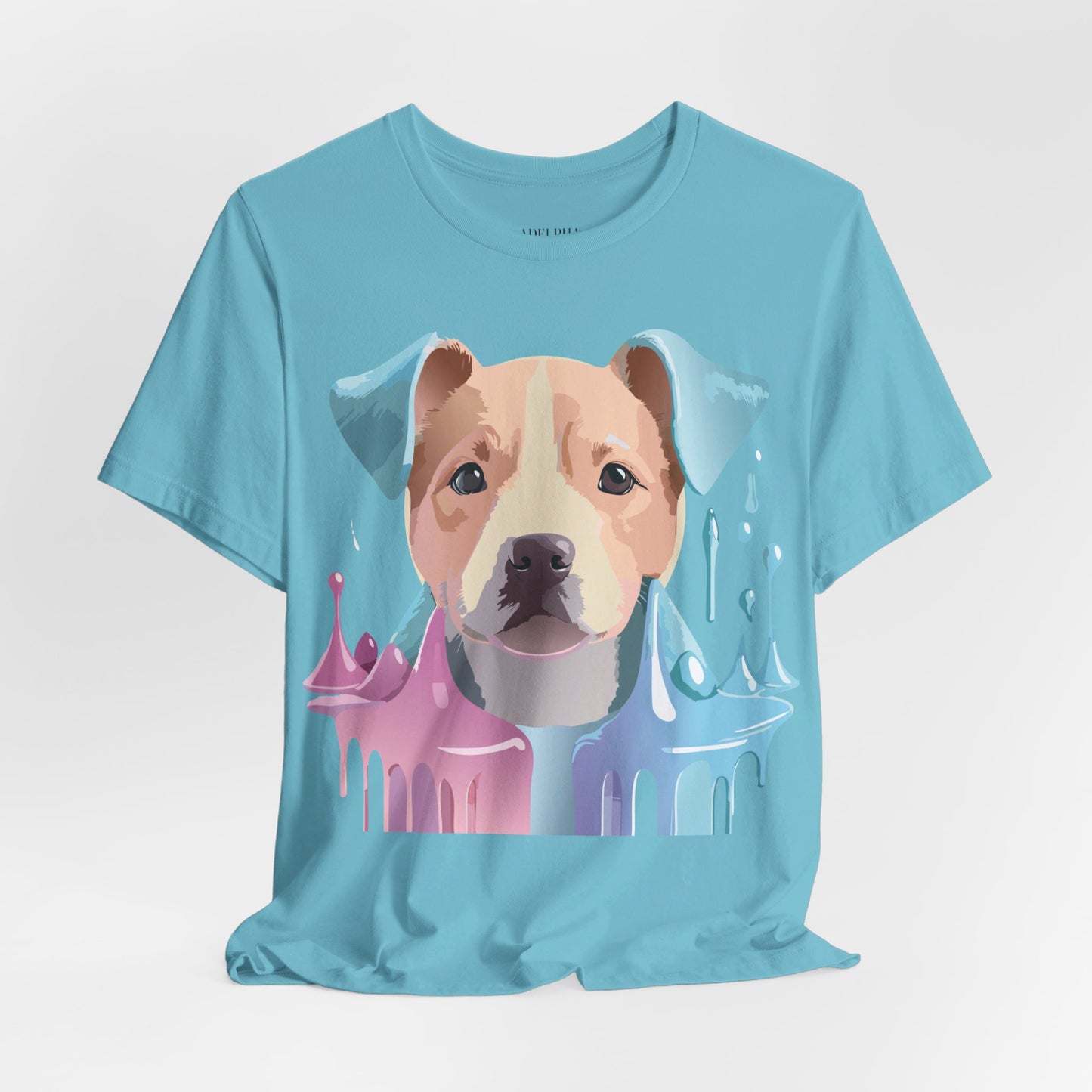 Natural Cotton Tee Shirt with Dog