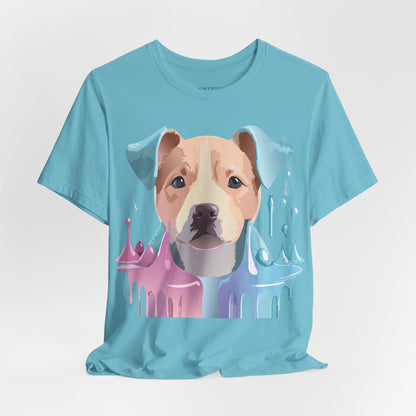 Natural Cotton Tee Shirt with Dog Printify
