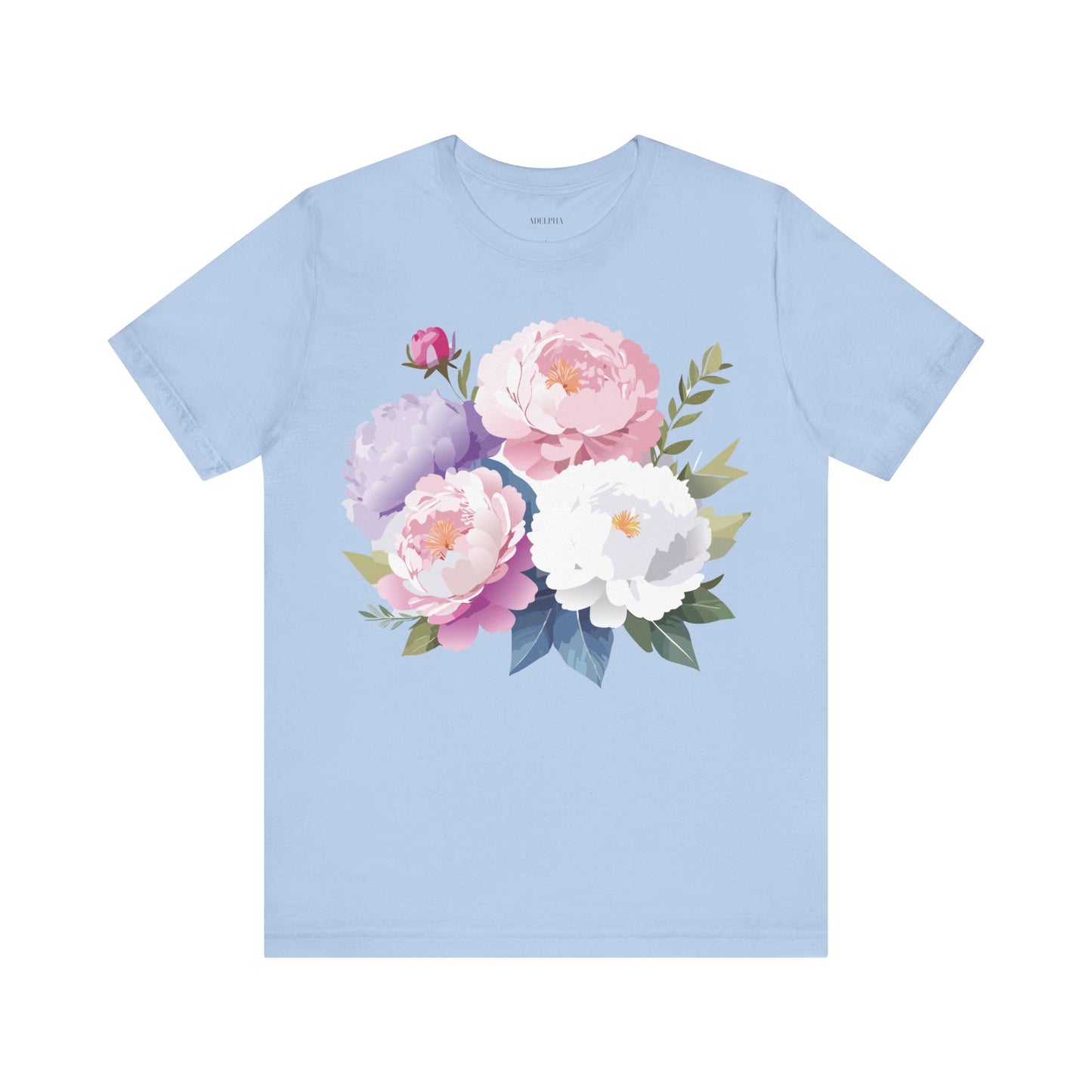 T-Shirt aus natürlicher Baumwolle mit Blumen