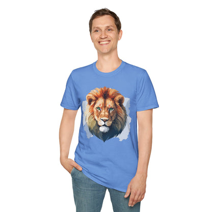 Lion Shirt Unisex Animal Tee Softstyle Gildan 64000 100 Percent Ring Spun Cotton