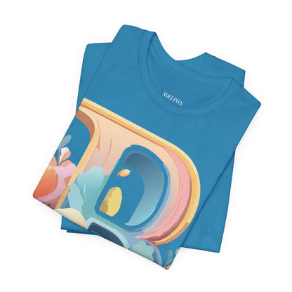 Natural Cotton Tee Shirt - Letters Collection - B Printify