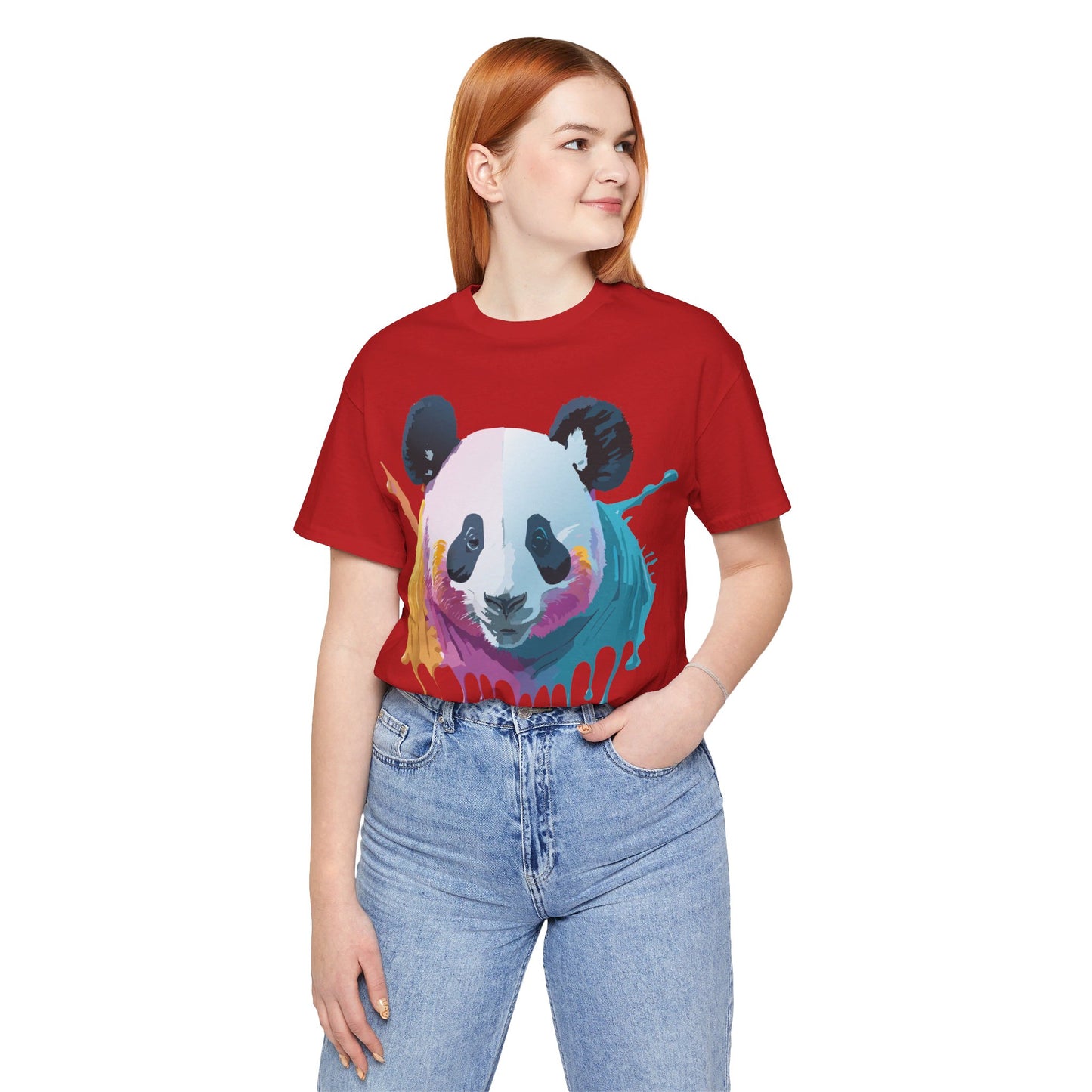 T-Shirt aus natürlicher Baumwolle mit Panda