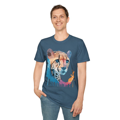 Cheetah Shirt Unisex Tee Softstyle Gildan 64000 100 Percent Ring Spun Cotton