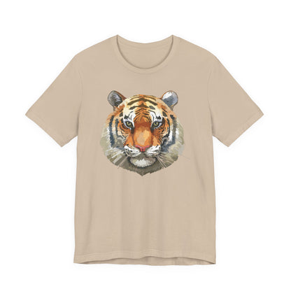 Wild Tiger Face Graphic T-Shirt Unisex Cotton Animal Design Wildlife Tee 1