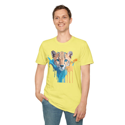 Unisex Cheetah Print Tee Softstyle Gildan 64000 Ring Spun Cotton Tee