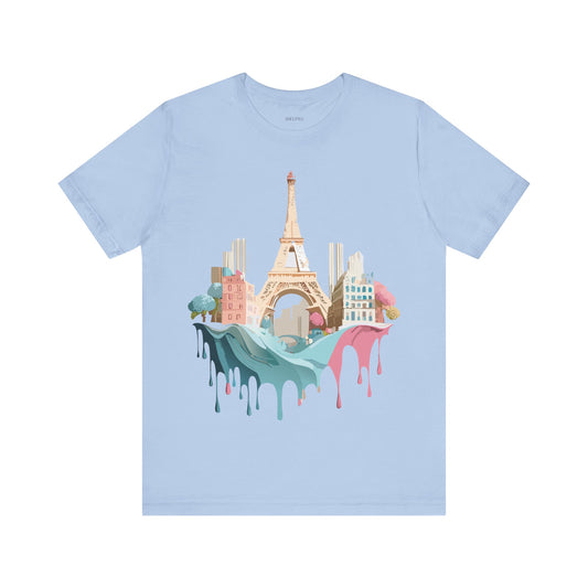 Natural Cotton Tee Shirt - Beautiful Places Collection - Paris