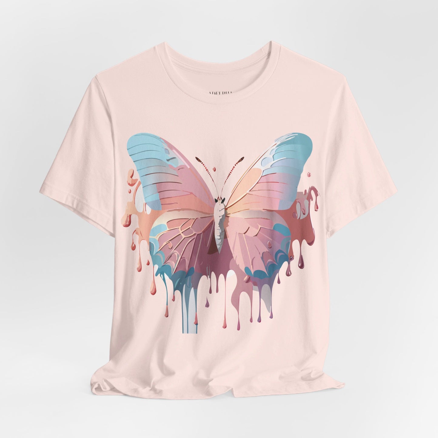 T-Shirt aus natürlicher Baumwolle mit Schmetterling