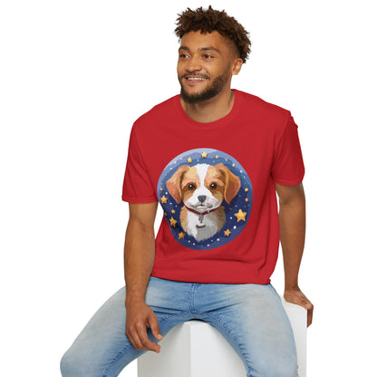 Unisex Dog Shirt Animal Print Tee Gildan Softstyle 64000 Cotton