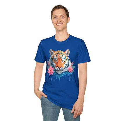 Tiger Unisex Softstyle T Shirt 100 Percent Cotton Gildan 64000 Animal Tee