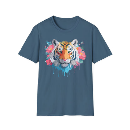 Tiger Shirt Unisex Animal Tee 100 Percent Ring Spun Cotton Softstyle