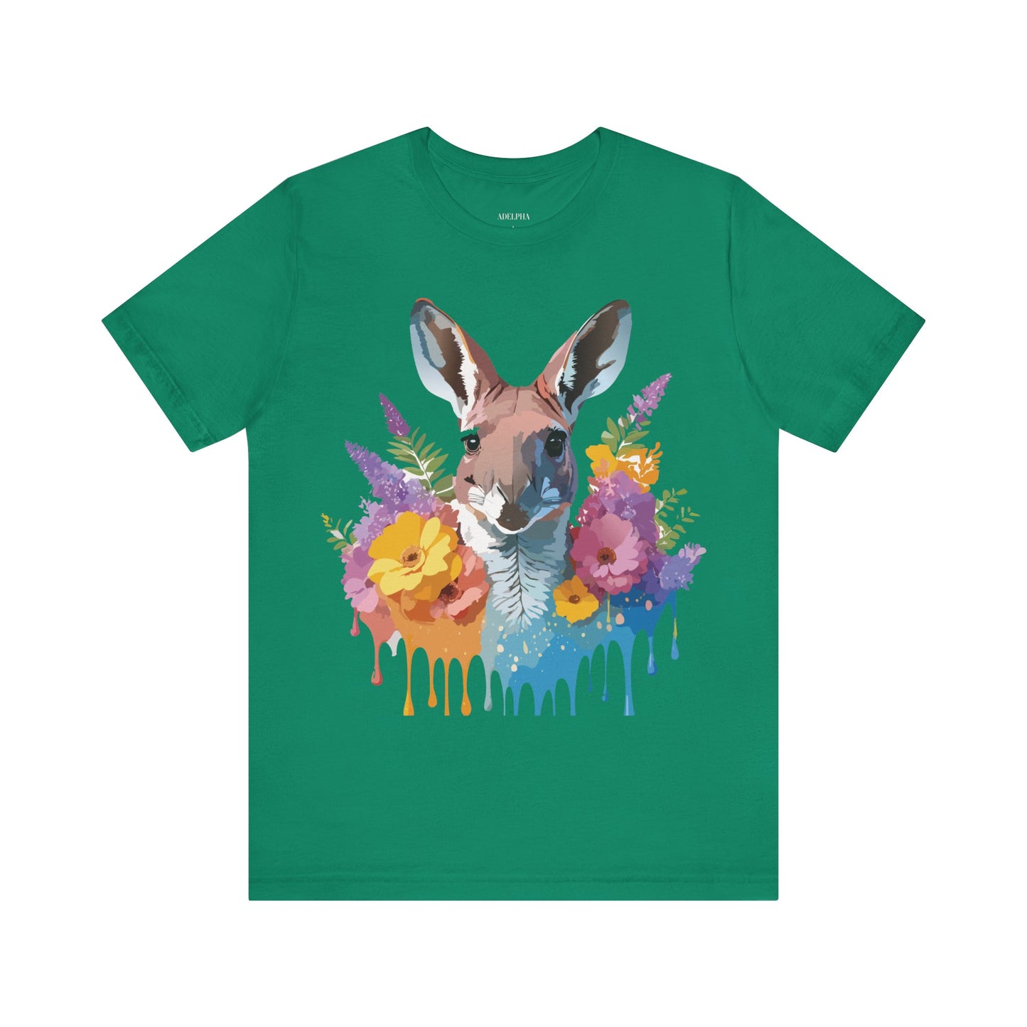 Natural Cotton Tee Shirt with Kangaroo