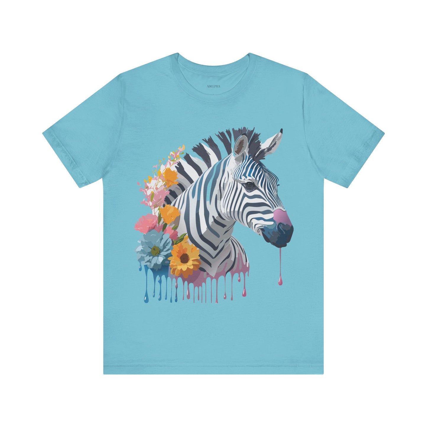 Natural Cotton Tee Shirt with Zebra