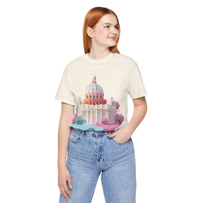 Natural Cotton Tee Shirt - Beautiful Places Collection - Rome Printify