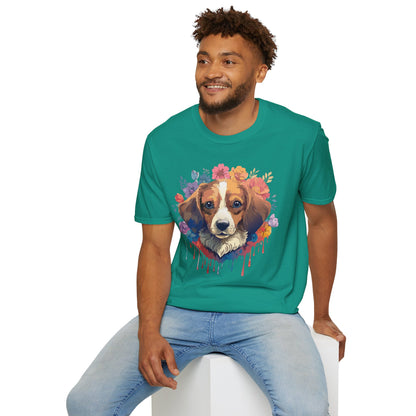 Unisex Dog Shirt Animal Print Tee Gildan Softstyle 64000 Cotton
