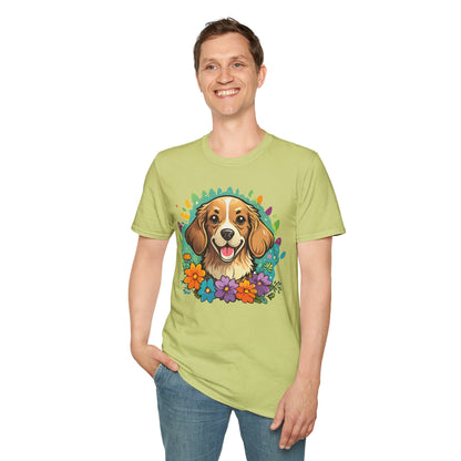 Dog Lover Unisex Animal Print T Shirt Cotton Tee Gildan Softstyle 64000