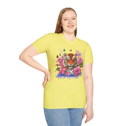 Tiger Shirt Unisex Gildan Softstyle Cotton Tee 100 Percent Ring Spun Comfort