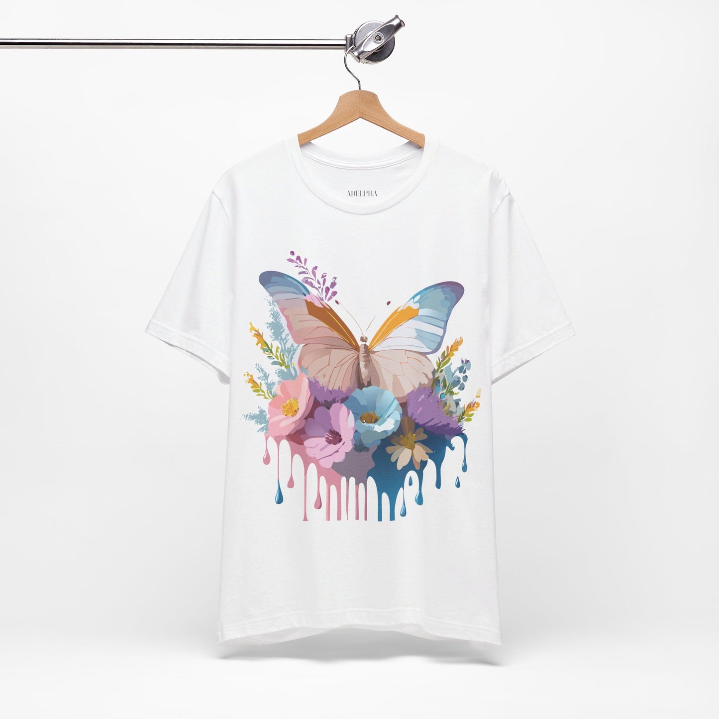 T-shirt en coton naturel avec papillon