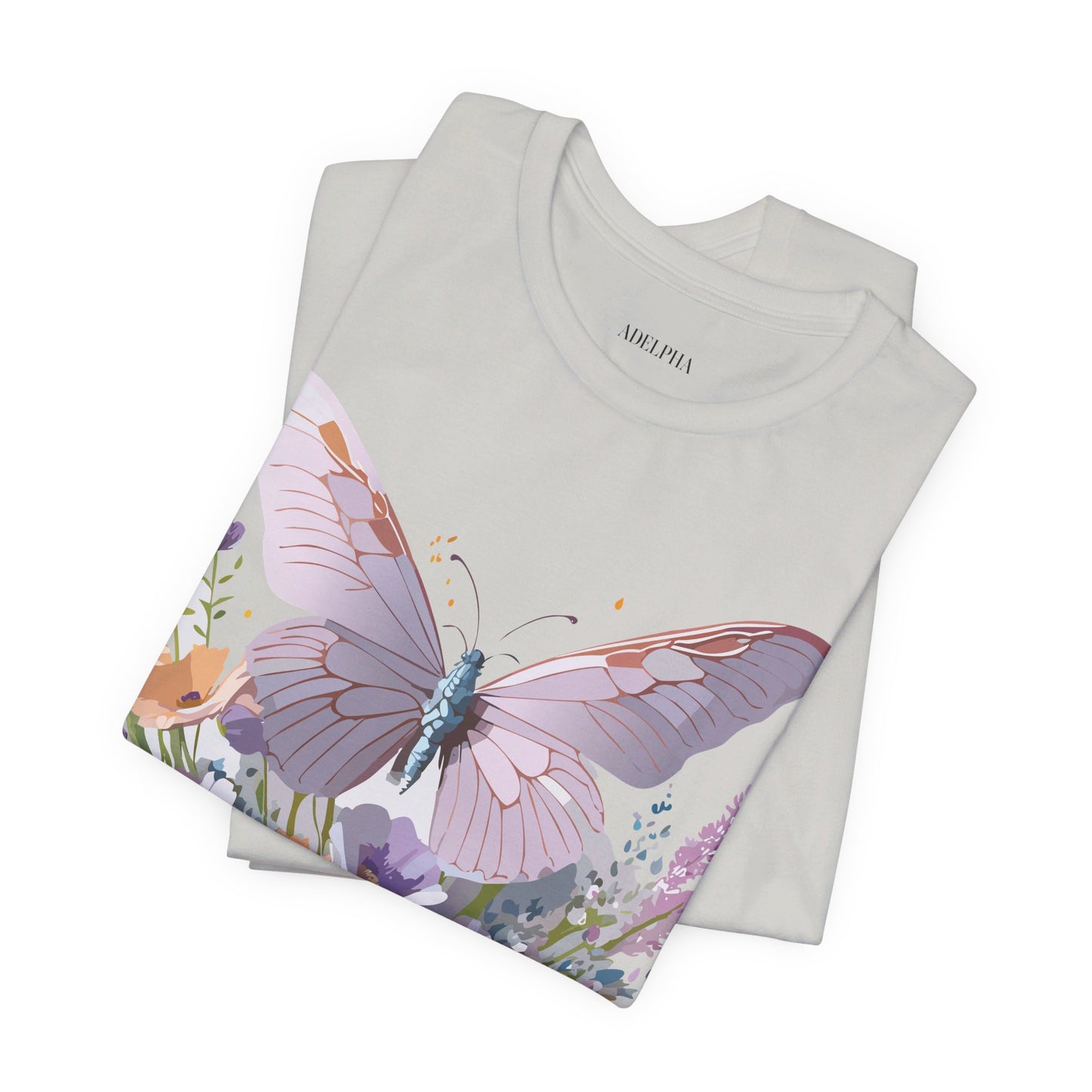 T-shirt en coton naturel avec papillon