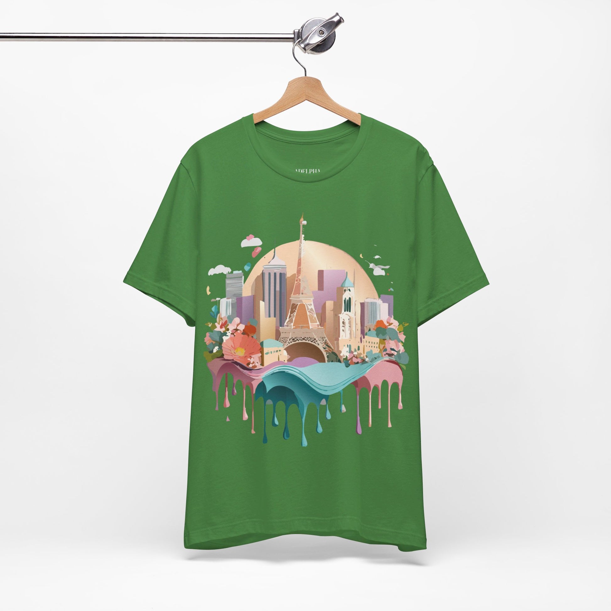 Natural Cotton Tee Shirt - Beautiful Places Collection - Paris Printify
