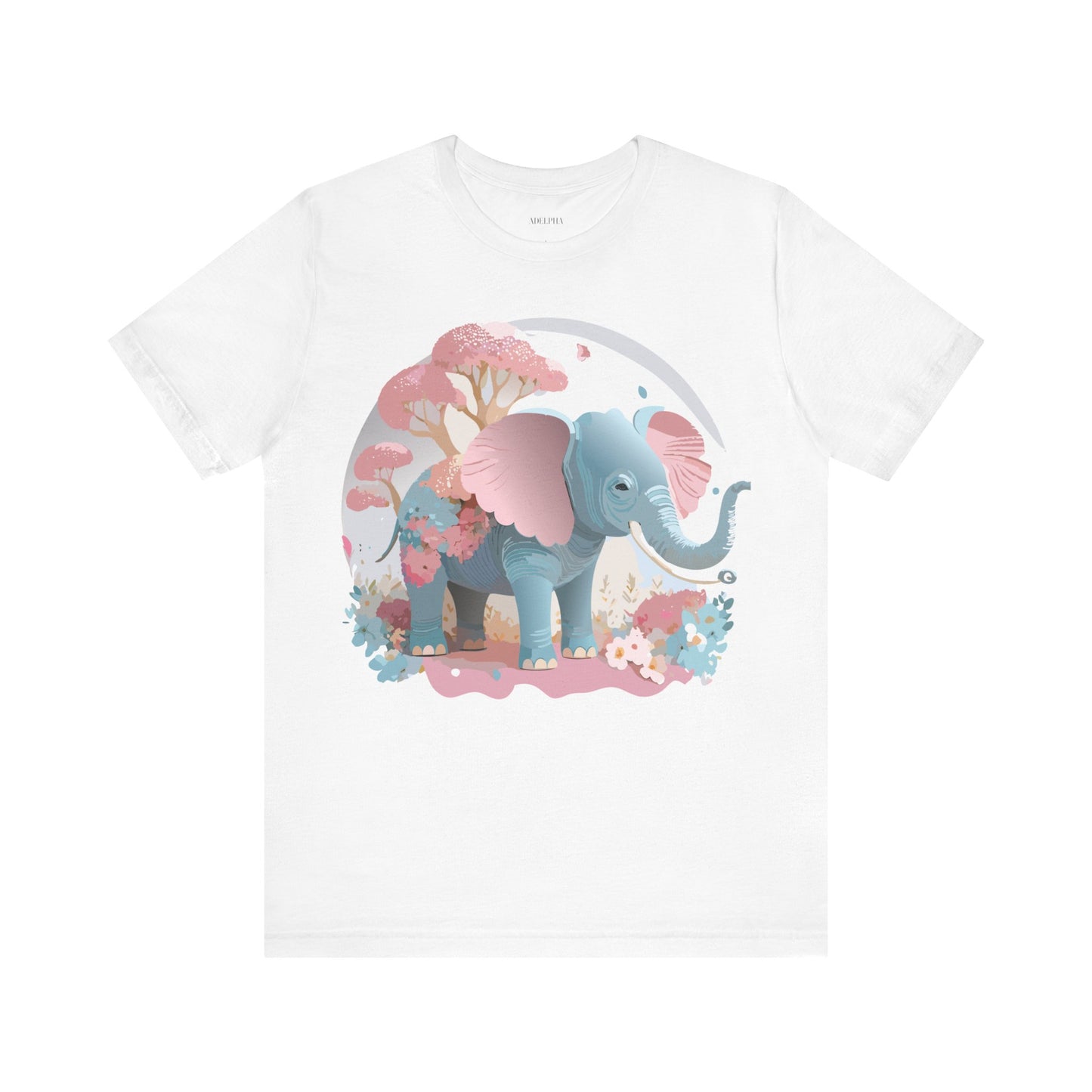 Natural Cotton Tee Shirt with Elephant