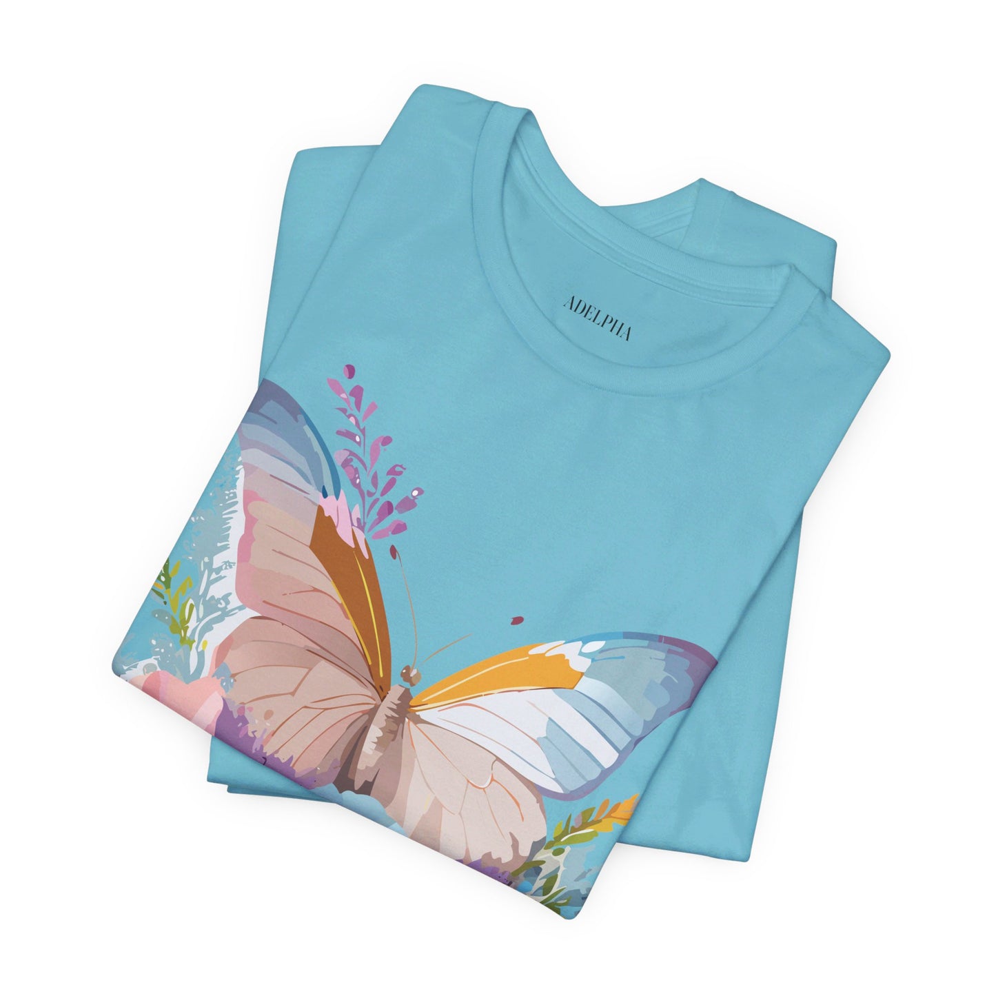 T-shirt en coton naturel avec papillon