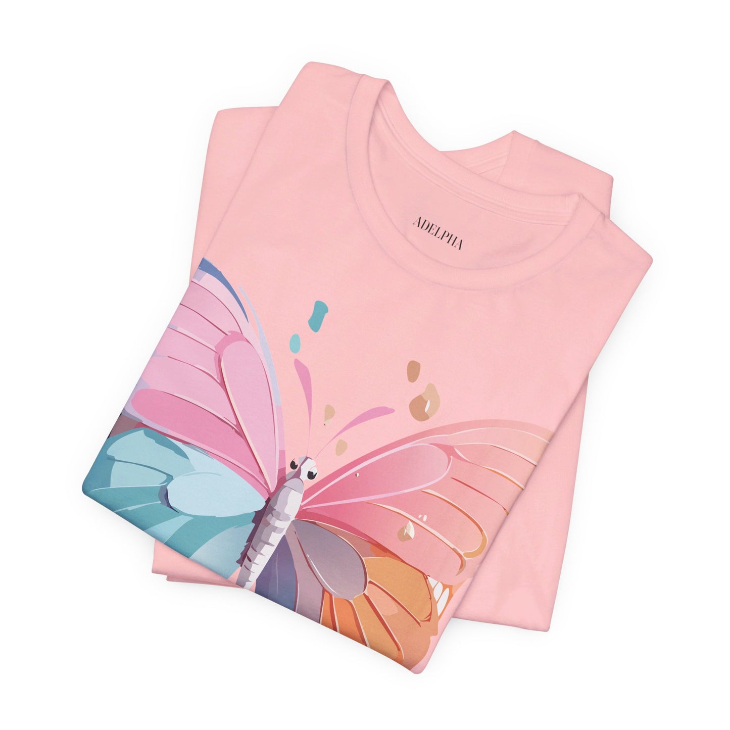 T-shirt en coton naturel avec papillon