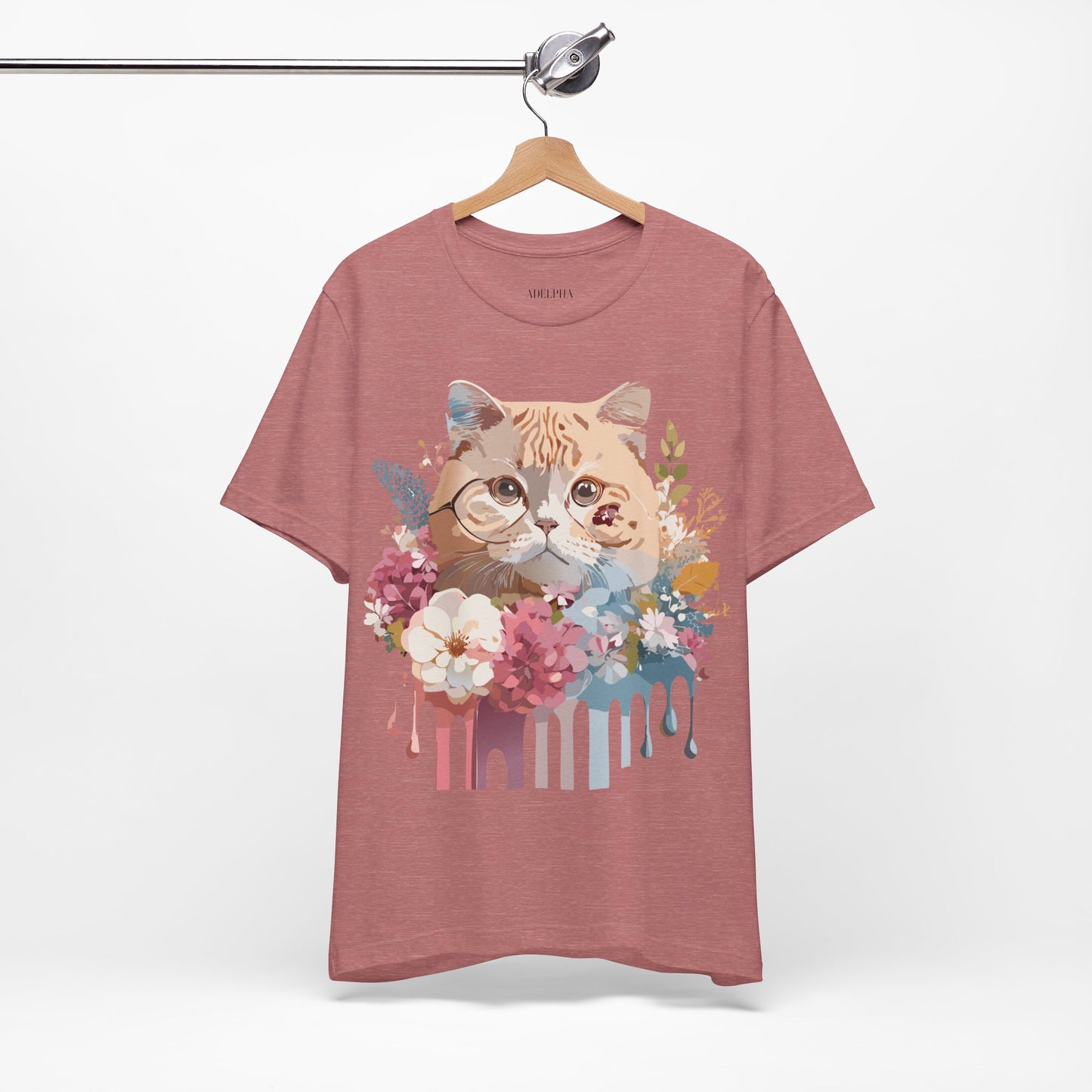 T-shirt en coton naturel avec chat