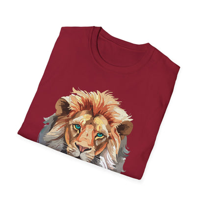 Floral Lion Shirt Unisex Tee Softstyle Gildan 64000 Comfort Fit