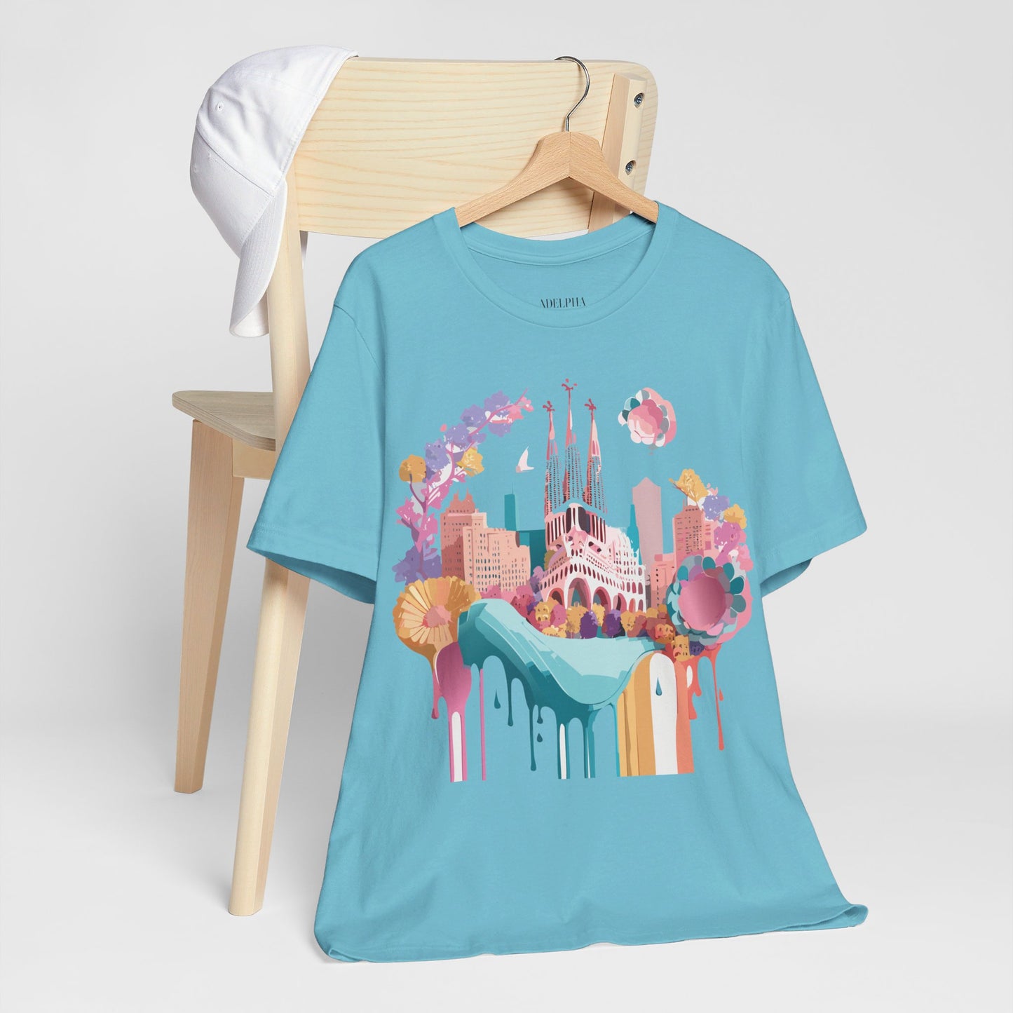 T-Shirt aus natürlicher Baumwolle – Kollektion „Beautiful Places“ – Barcelona