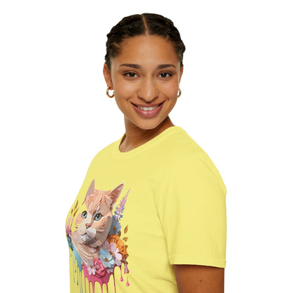 Cat Shirt Unisex Kitten Tee Softstyle Gildan 64000 Cotton Tee