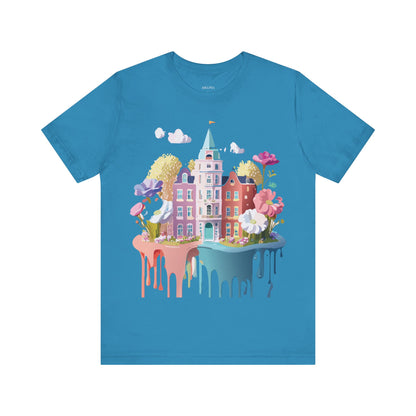 Natural Cotton Tee Shirt - Beautiful Places Collection - Amsterdam Printify