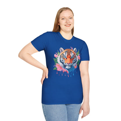 Tiger Shirt Unisex Animal Tee Softstyle Gildan 64000 Cotton Tee