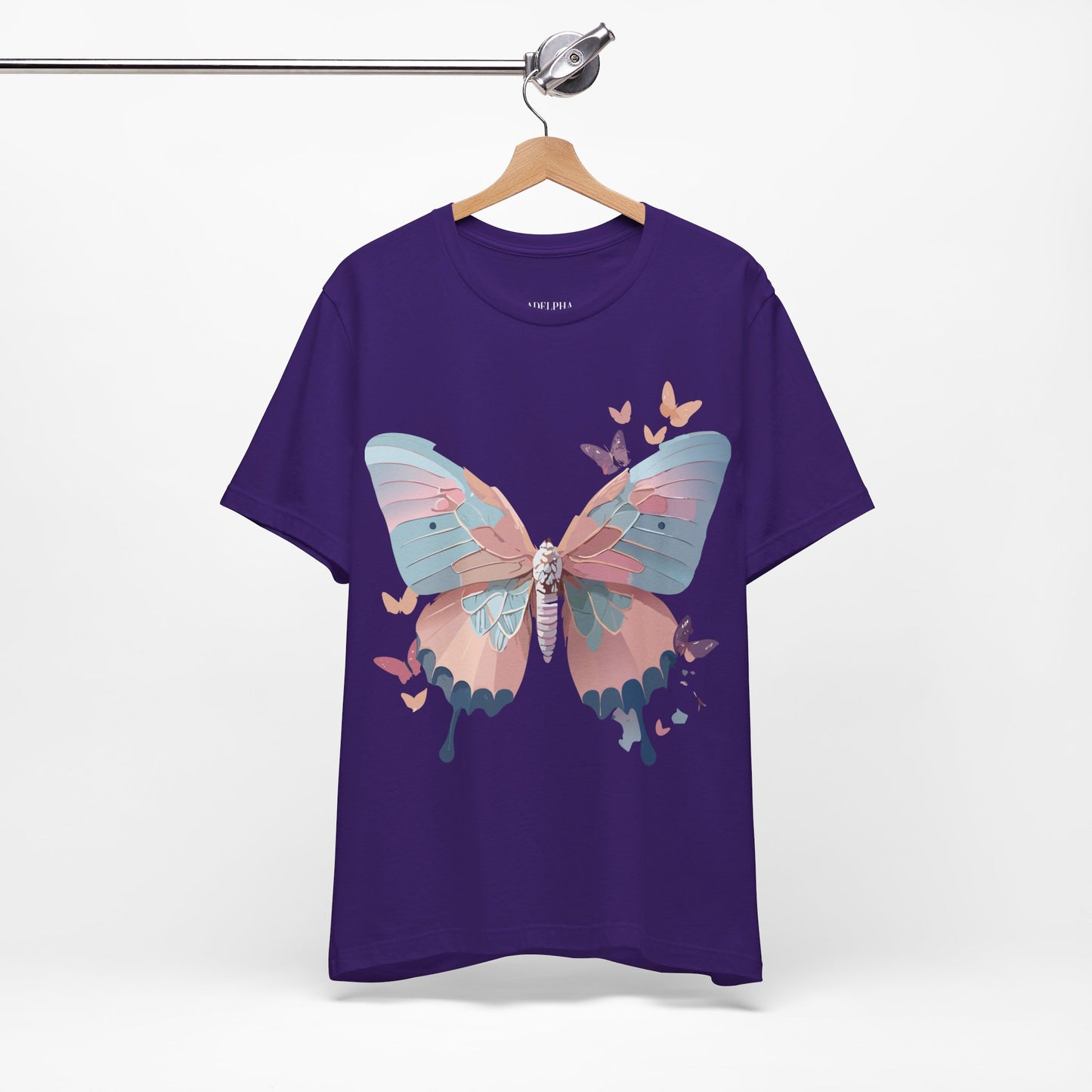 T-Shirt aus natürlicher Baumwolle mit Schmetterling