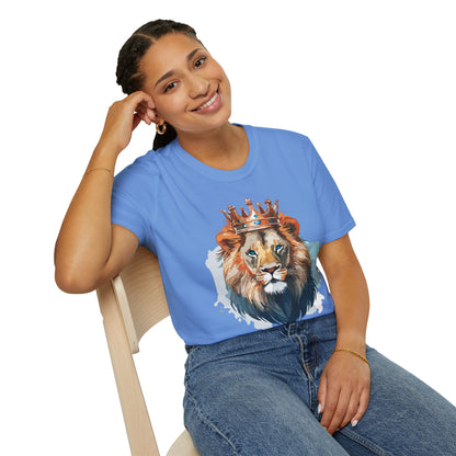 Lion Shirt Unisex Animal Tee Gildan Softstyle 64000 100 Percent Ring Spun Cotton