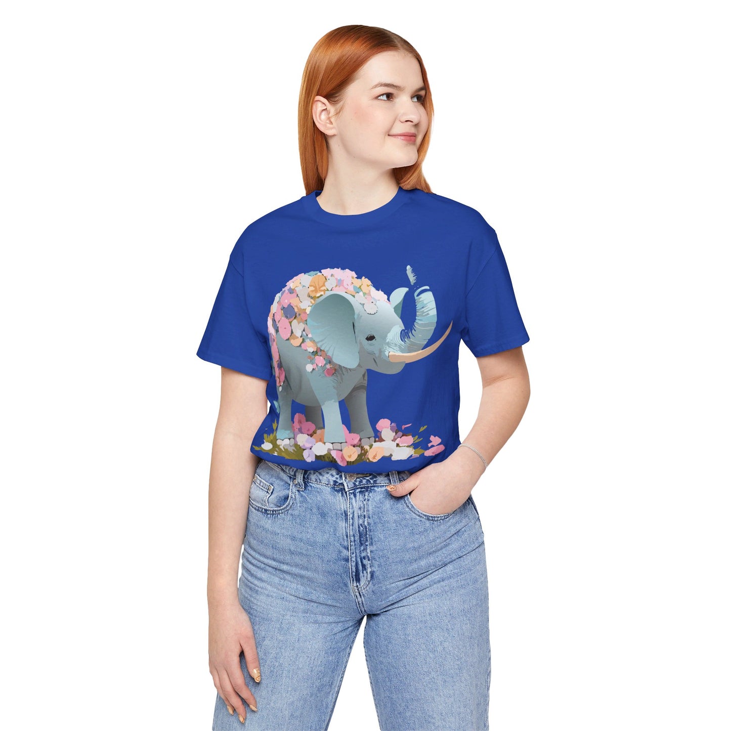 T-Shirt aus natürlicher Baumwolle mit Elefant