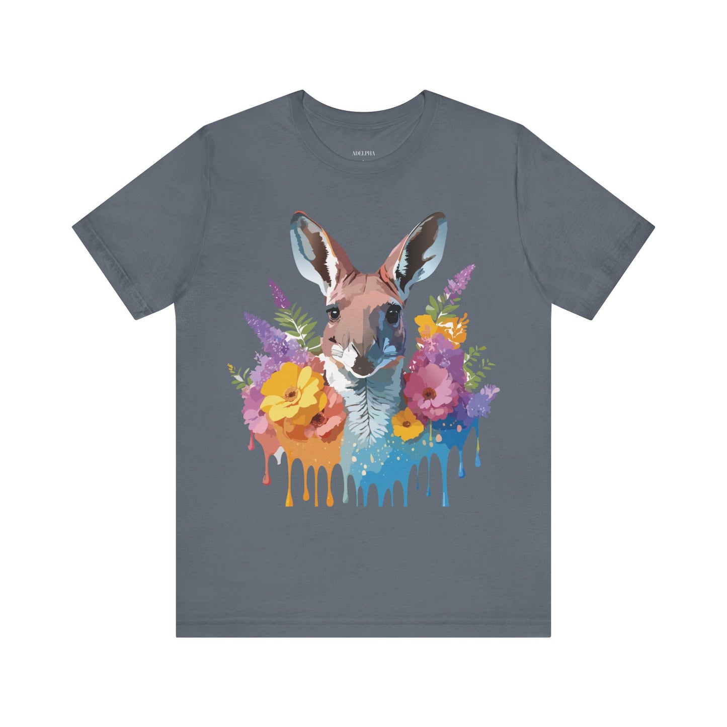 Natural Cotton Tee Shirt with Kangaroo