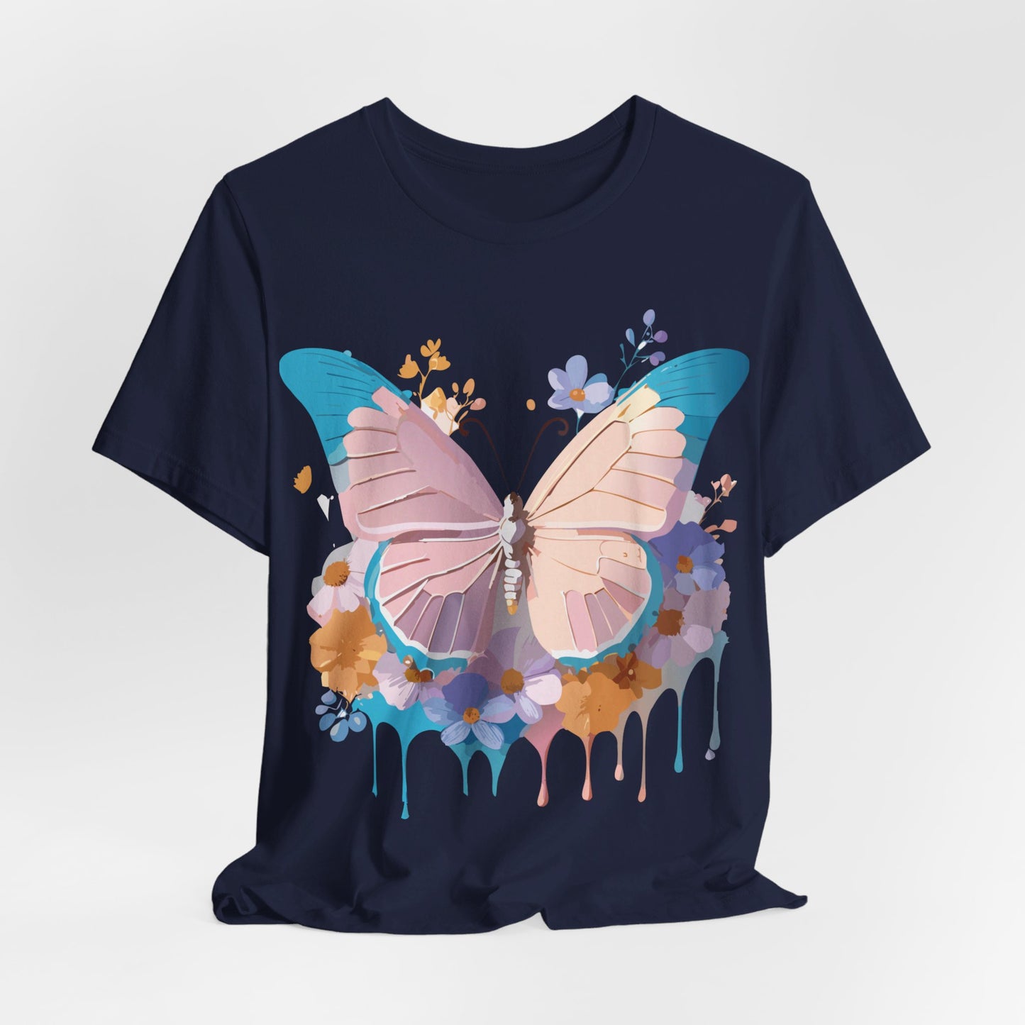 T-shirt en coton naturel avec papillon