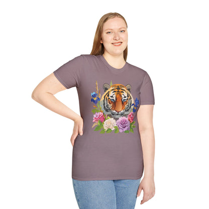 Unisex Tiger Shirt Softstyle Graphic Tee 100 Percent Cotton Apparel