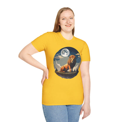 Lion Shirt Unisex Animal Tee Softstyle 64000 100 Percent Ring-Spun Cotton