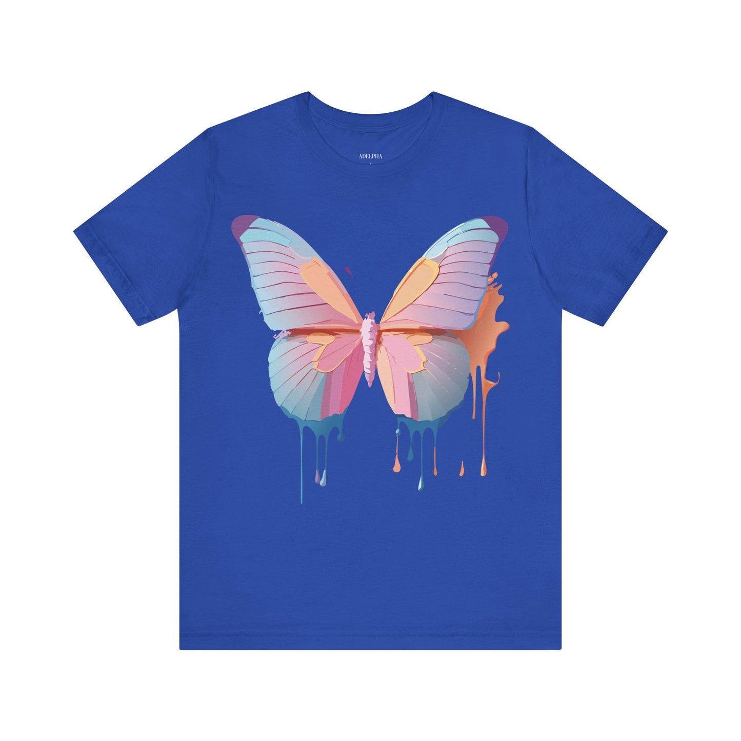 Natural Cotton Tee Shirt with Butterfly