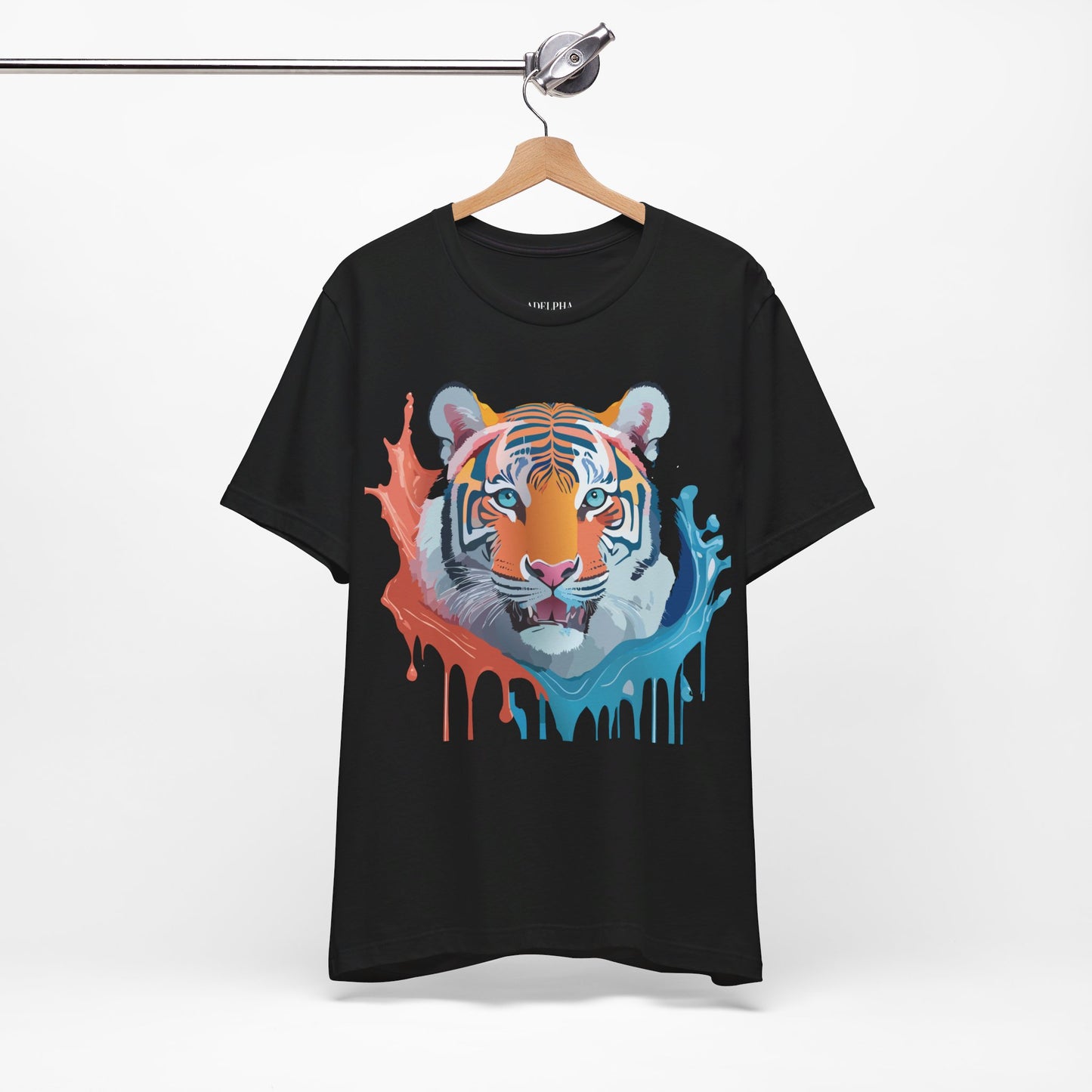 Natural Cotton Tee Shirt with Tiger