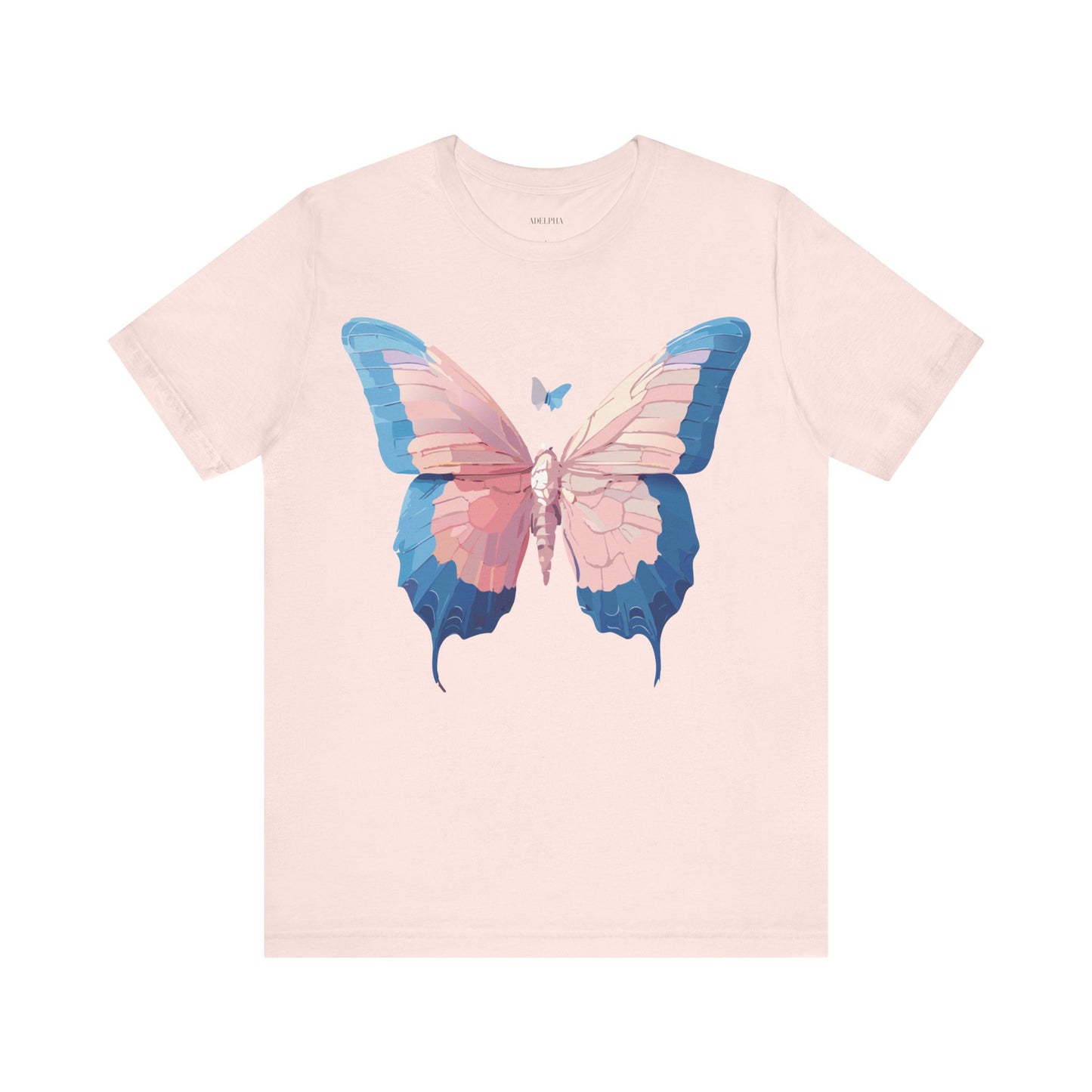 Natural Cotton Tee Shirt with Butterfly