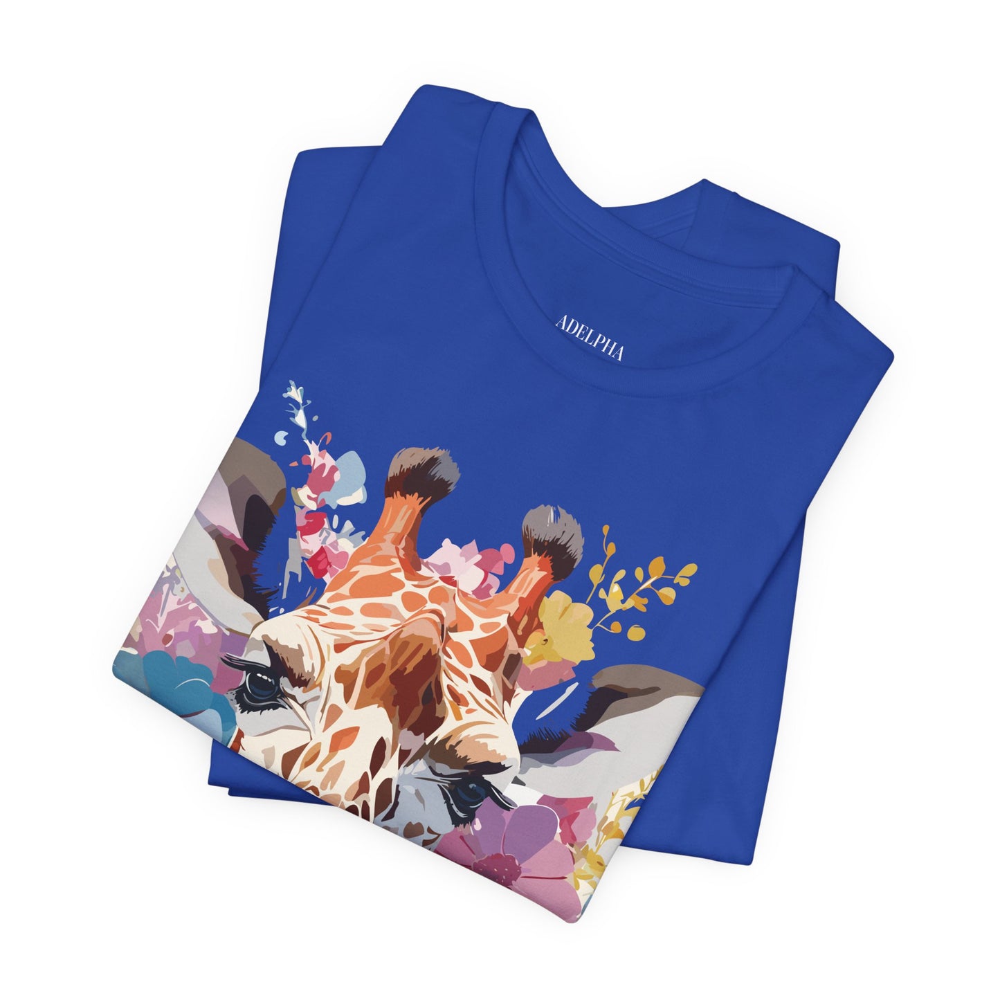 Natural Cotton Tee Shirt with Giraffe