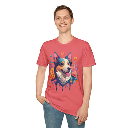 Animal Print Dog Shirt Unisex Softstyle Cotton Tee For Pet Lovers