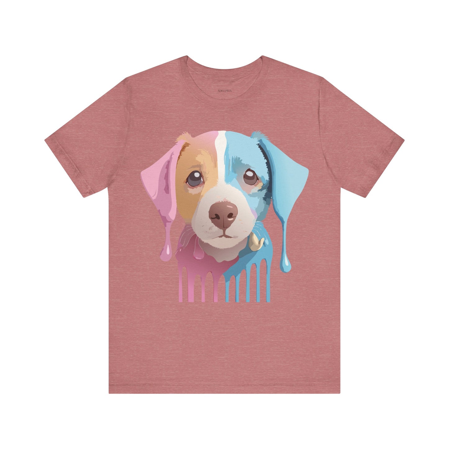 Natural Cotton Tee Shirt with Dog